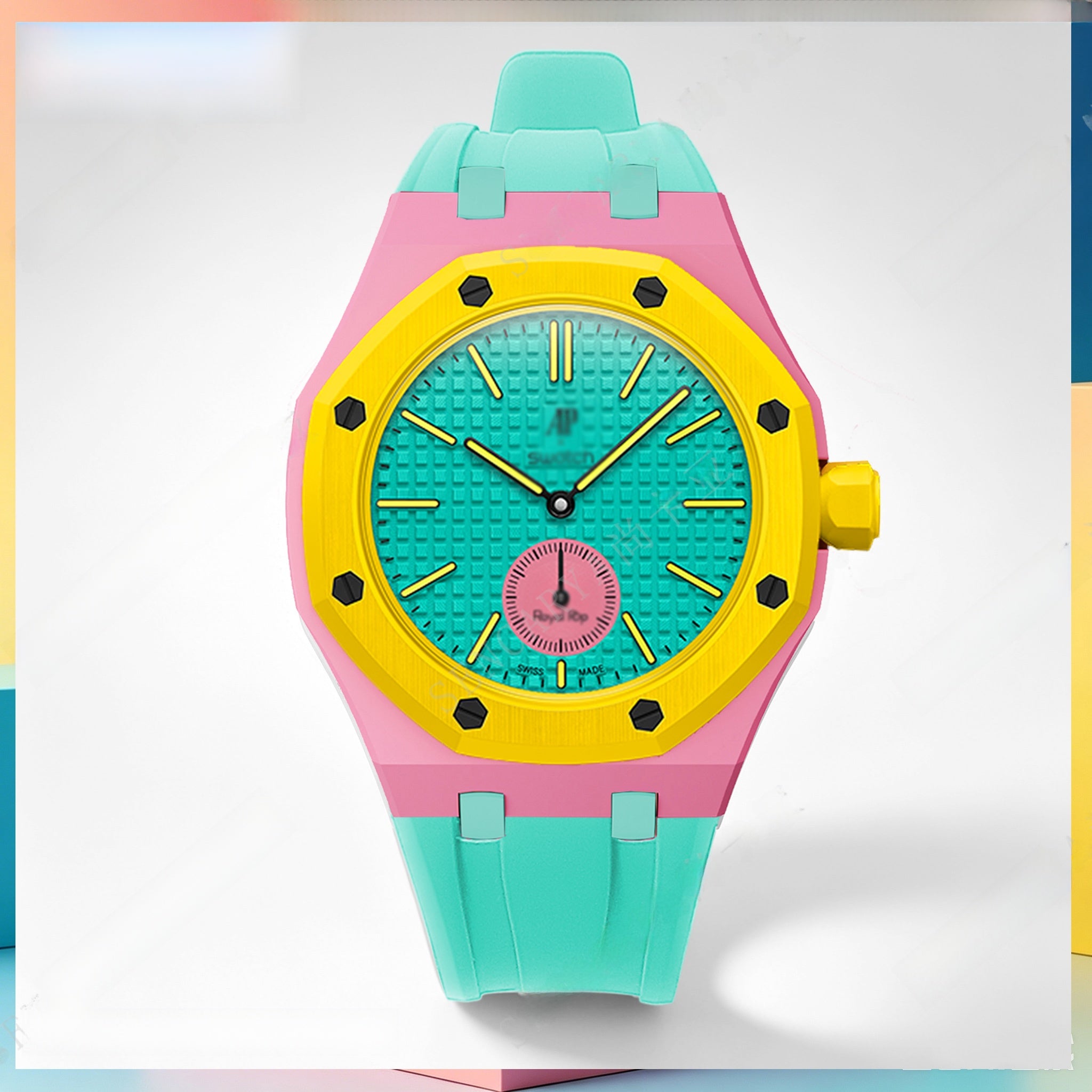 Modified AP Collaboration Swatch Watch Strap Bio-Ceramic