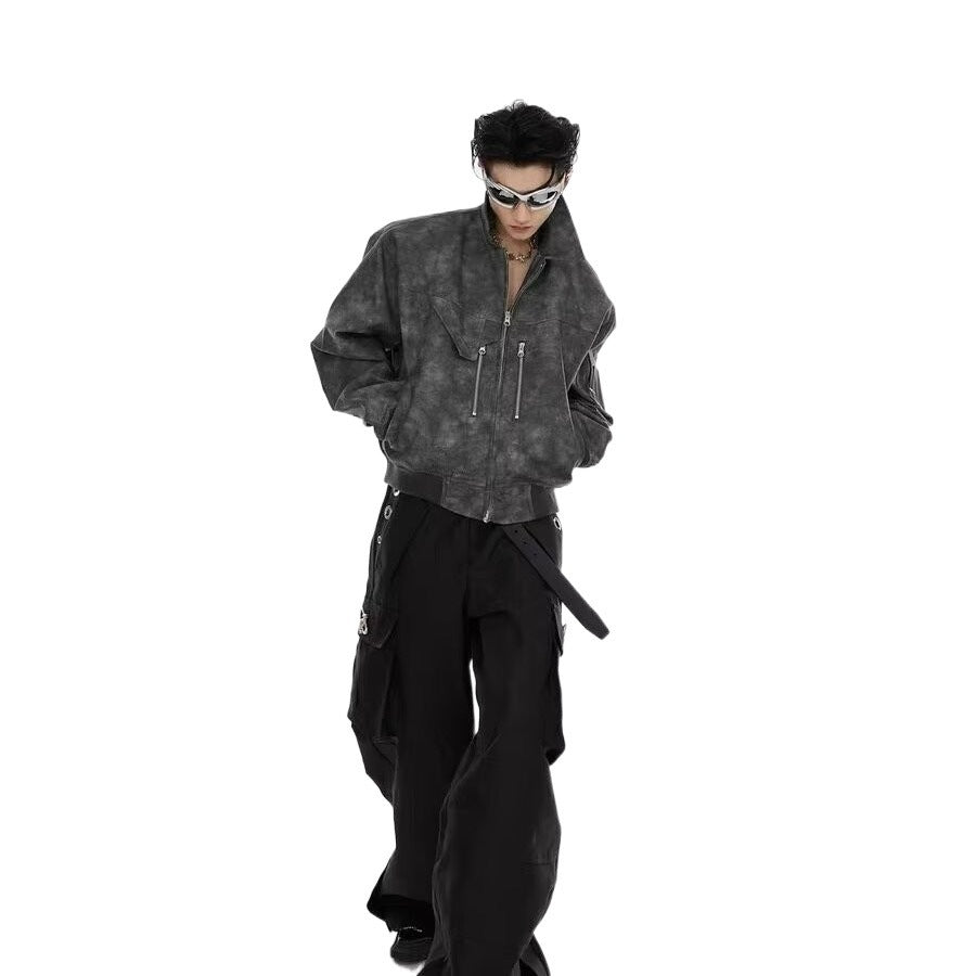 Retro Suede Motorcycle Jacket