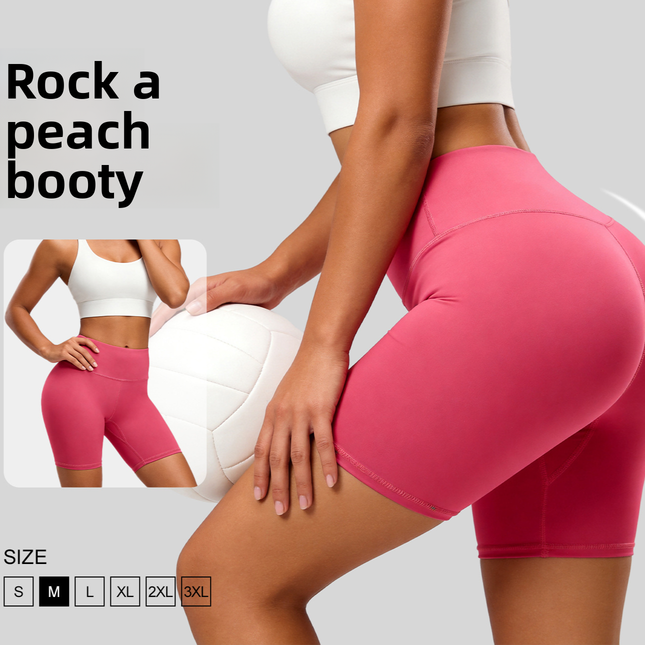 Womens High Waist Yoga Shorts