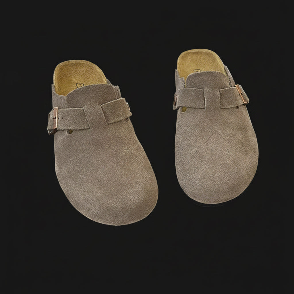 Sandalias de Cuero con Suela de Corcho