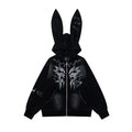 Rabbit ears hooded sweatshirt jacket