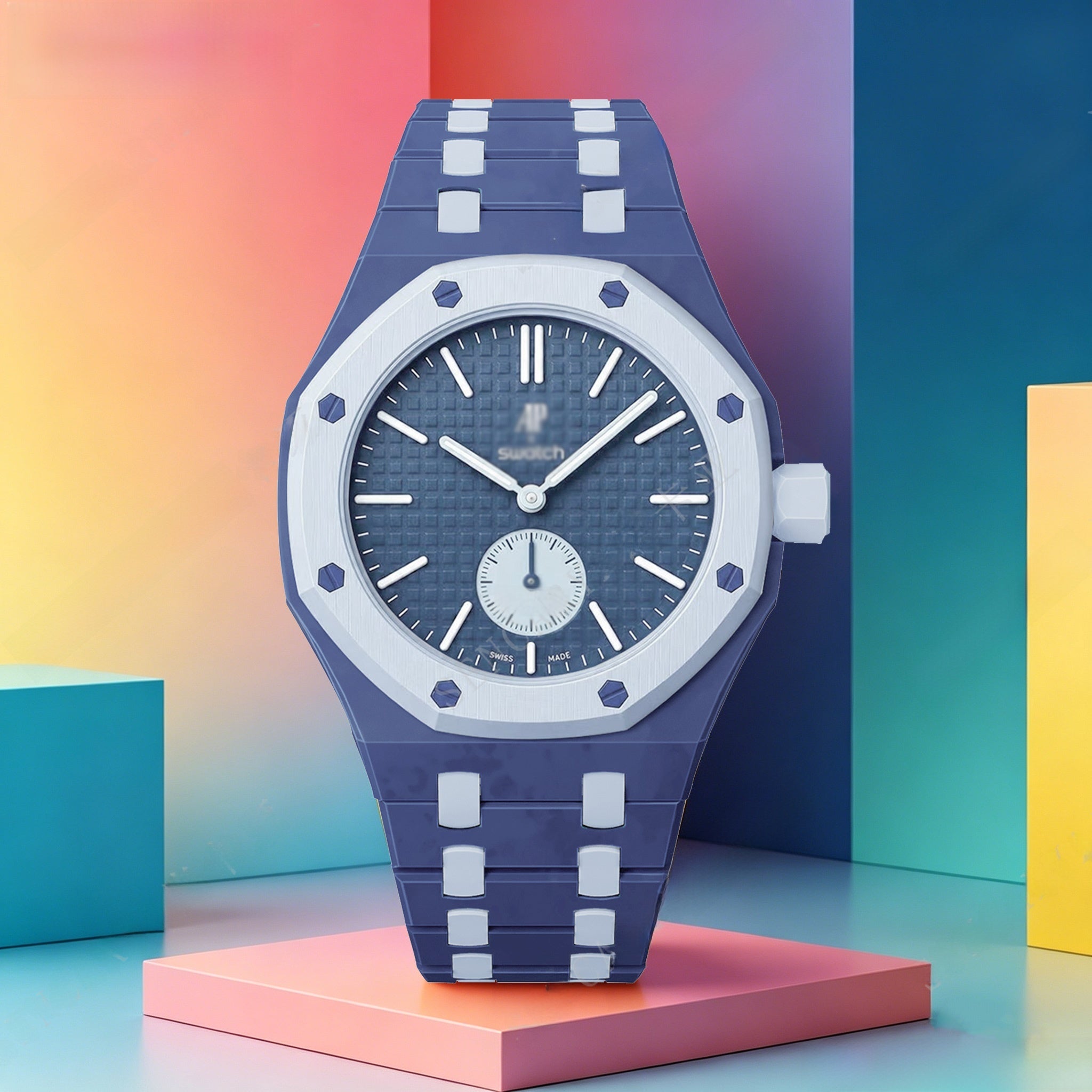 Modified AP Collaboration Swatch Watch Strap Bio-Ceramic