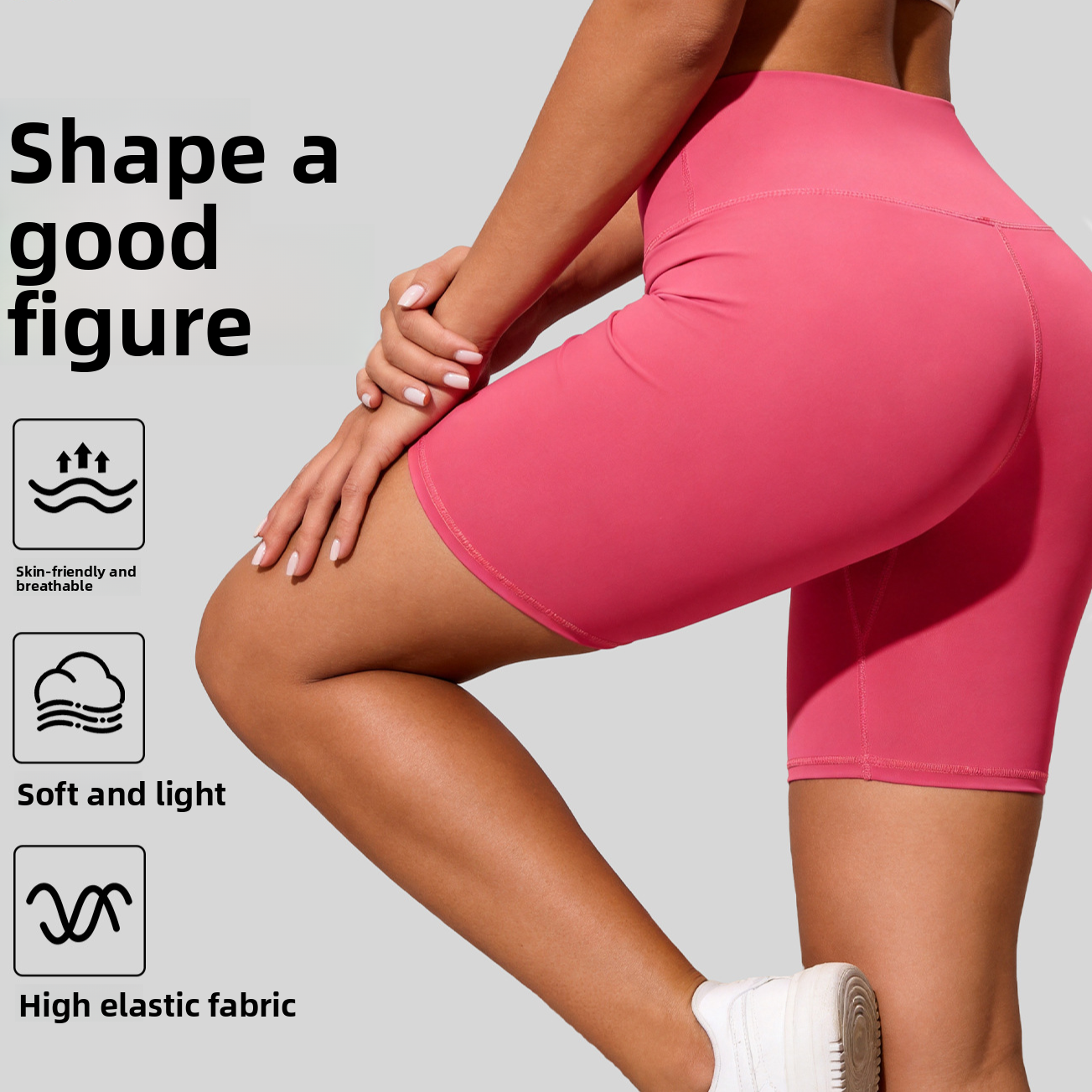 Womens High Waist Yoga Shorts