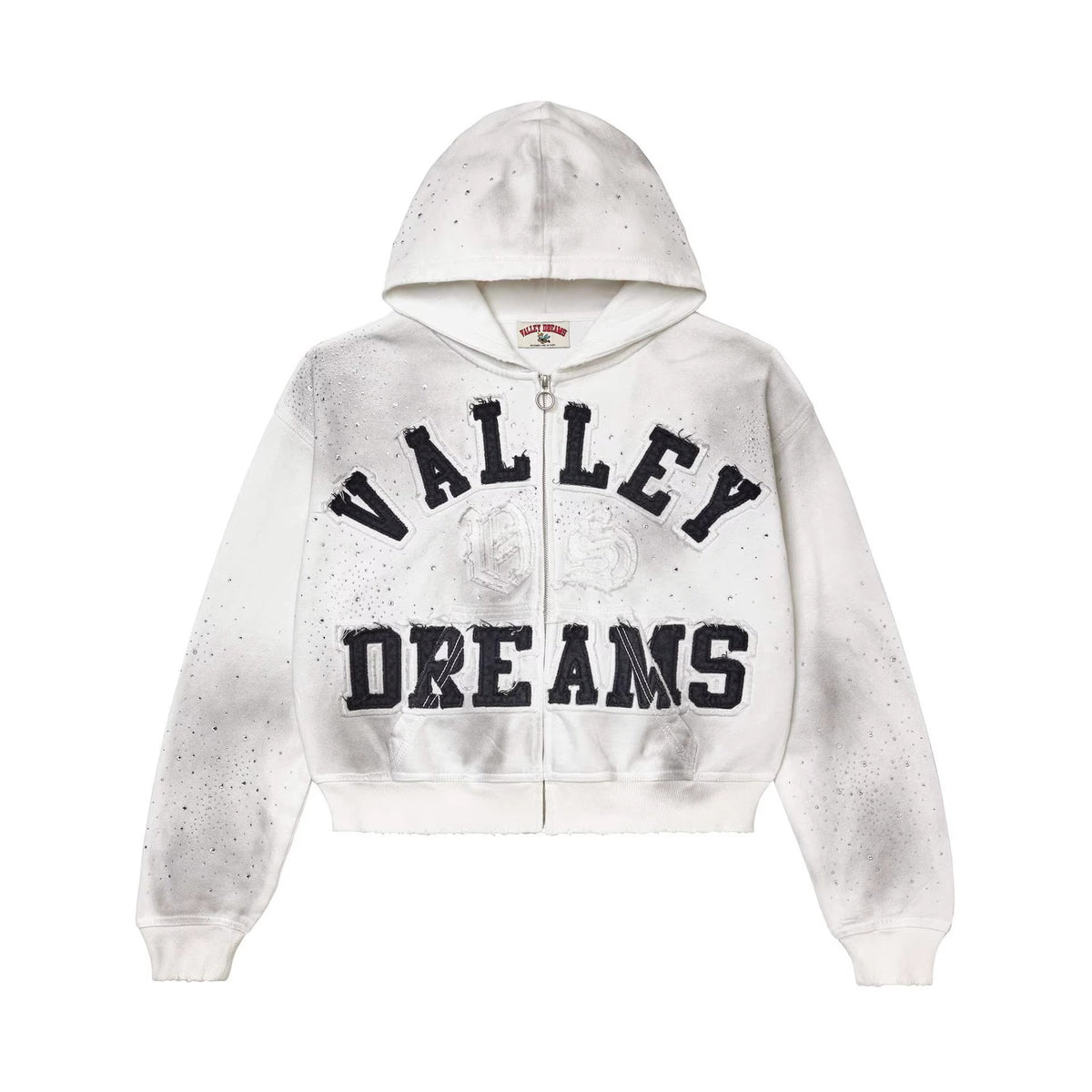 Hoodie Retro con Cierre — Estampado Camuflaje