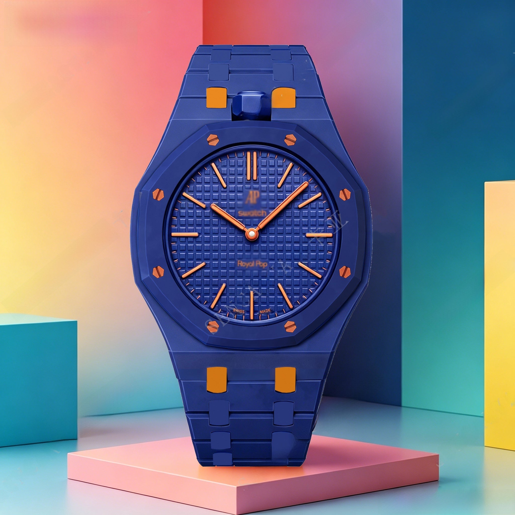 Modified AP Collaboration Swatch Watch Strap Bio-Ceramic