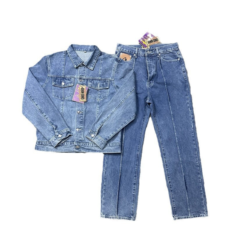 Corteiz Denim Jacket and Trousers Set