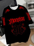 Camiseta Gótica Manga Corta con Calavera