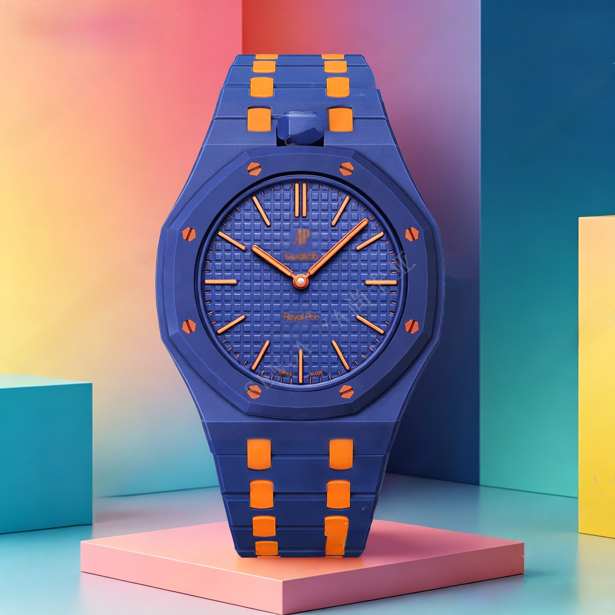 Modified AP Collaboration Swatch Watch Strap Bio-Ceramic