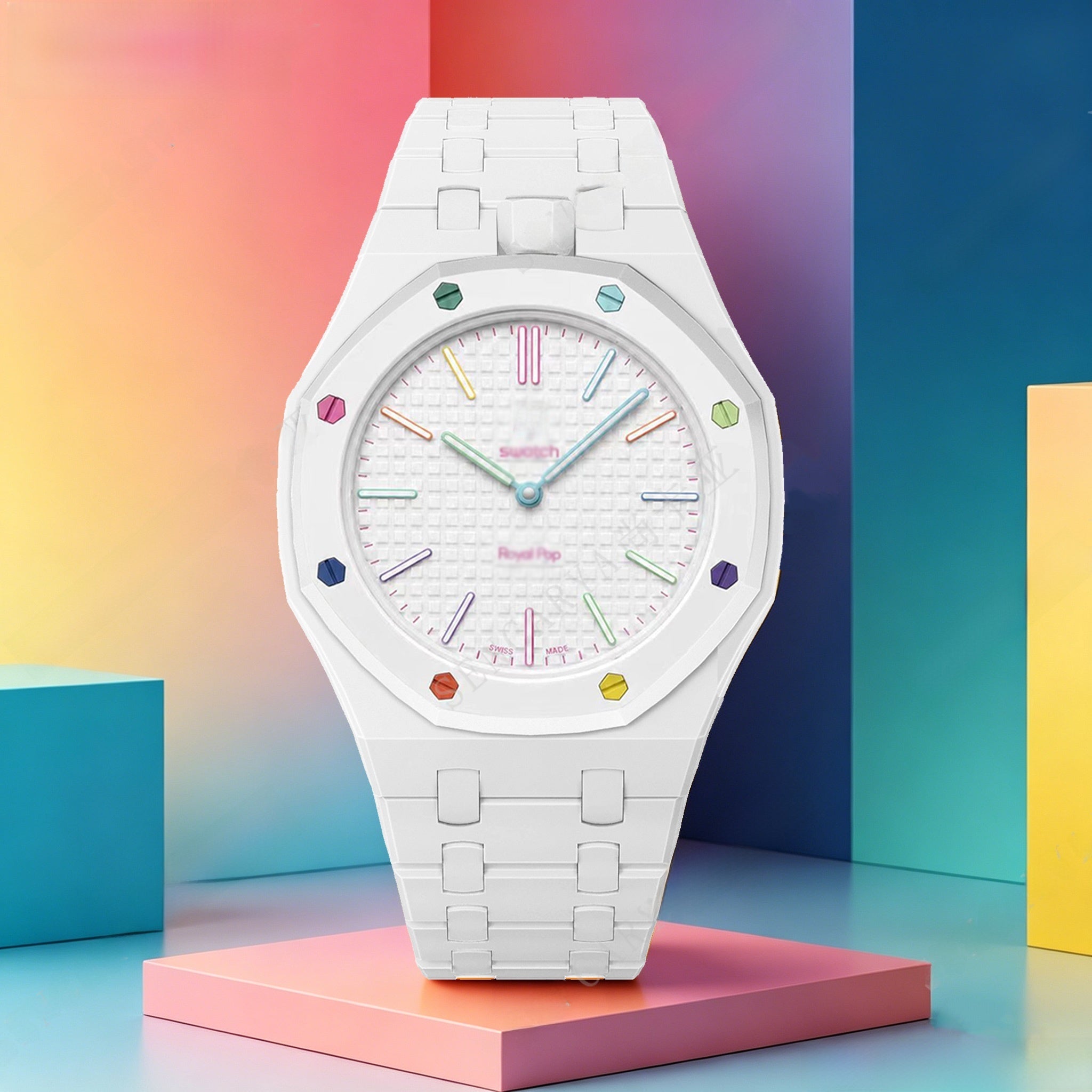 Modified AP Collaboration Swatch Watch Strap Bio-Ceramic