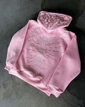 Hoodie Retro Desgastado con Cierre