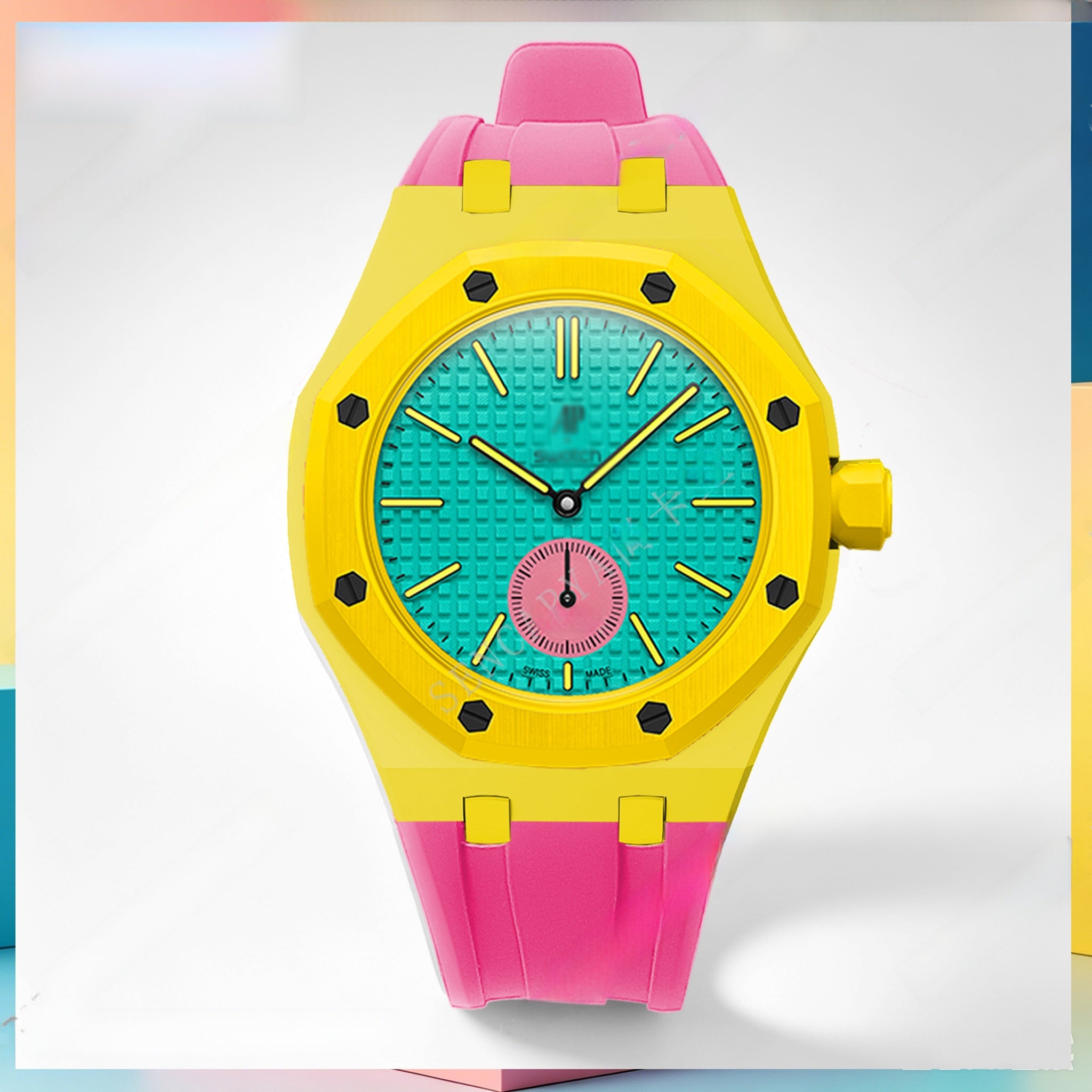 Modified AP Collaboration Swatch Watch Strap Bio-Ceramic