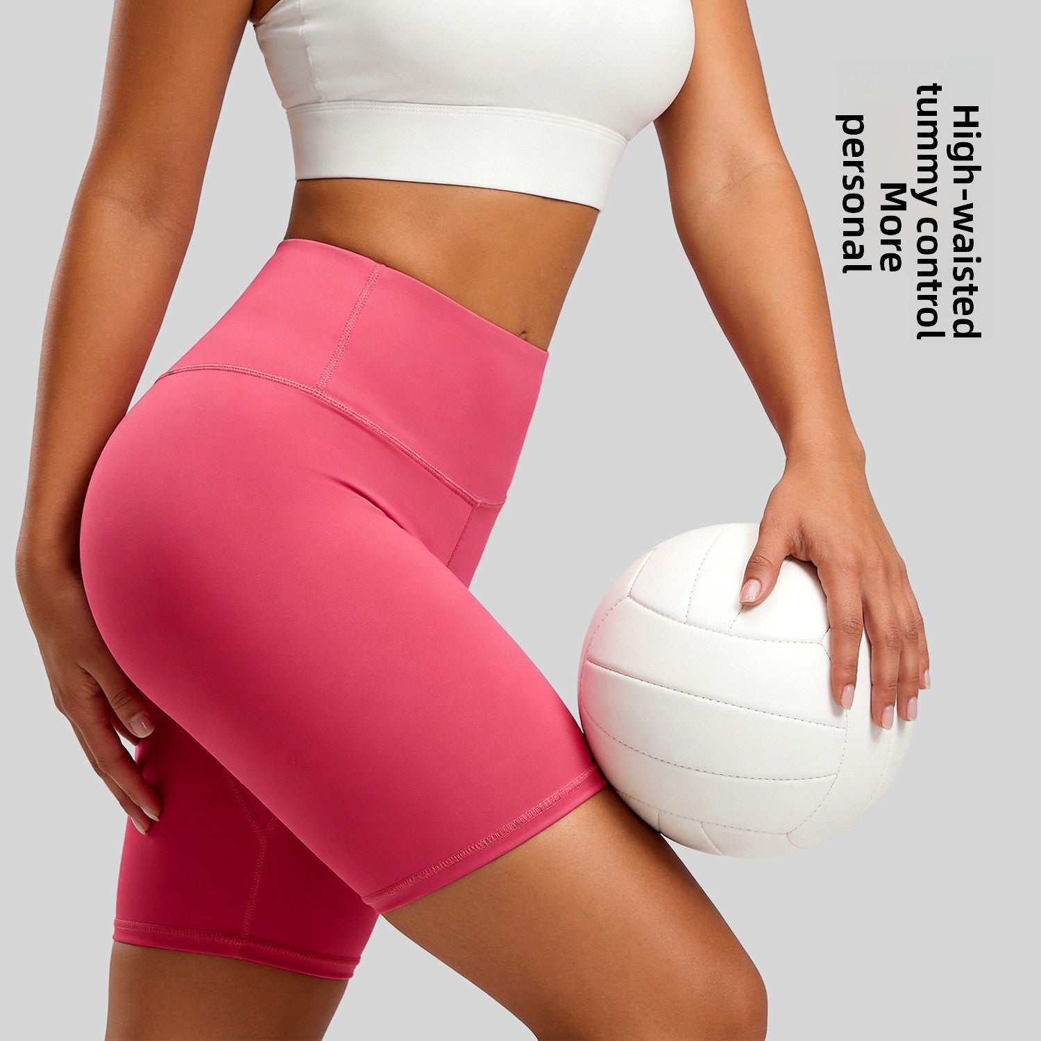 Womens High Waist Yoga Shorts