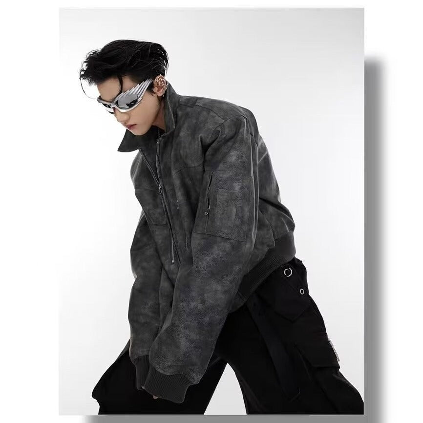 Retro Suede Motorcycle Jacket