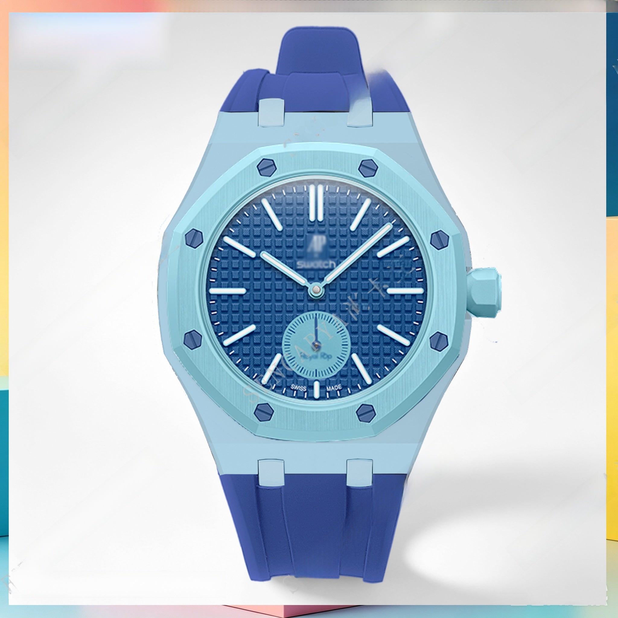Modified AP Collaboration Swatch Watch Strap Bio-Ceramic