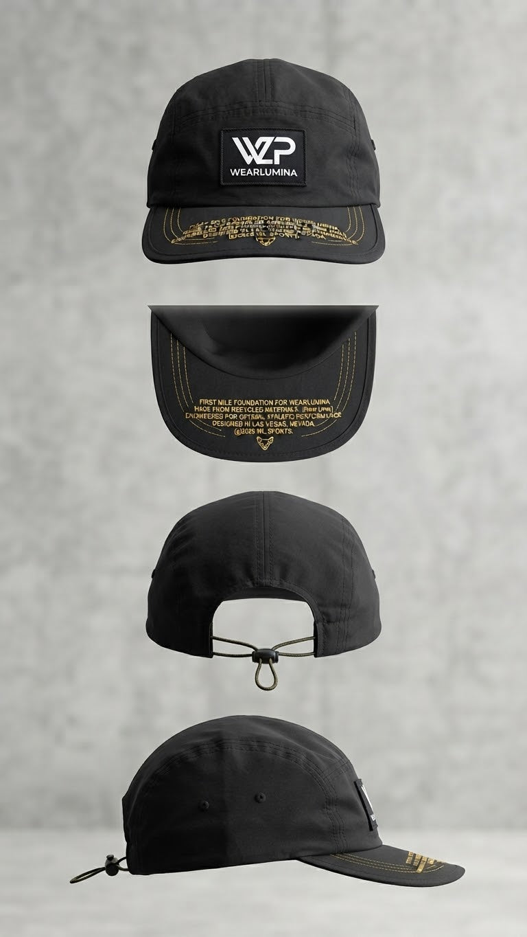 WEARLUMINA First Mile Cap — vista frontal y detalle