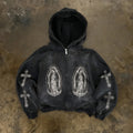 Print Cross Loose Jacket
