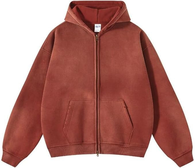 Hoodie Lavado Retro con Doble Cierre