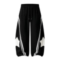 American Retro Star Print Drawstring Wide-Leg Pants
