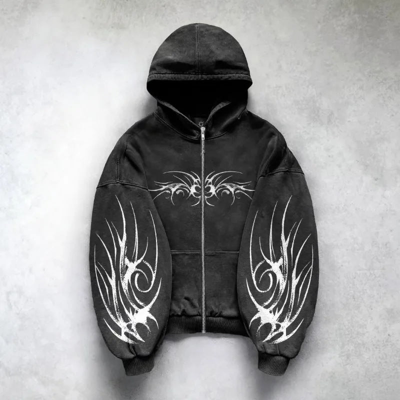 Hoodie Gótico Estampado