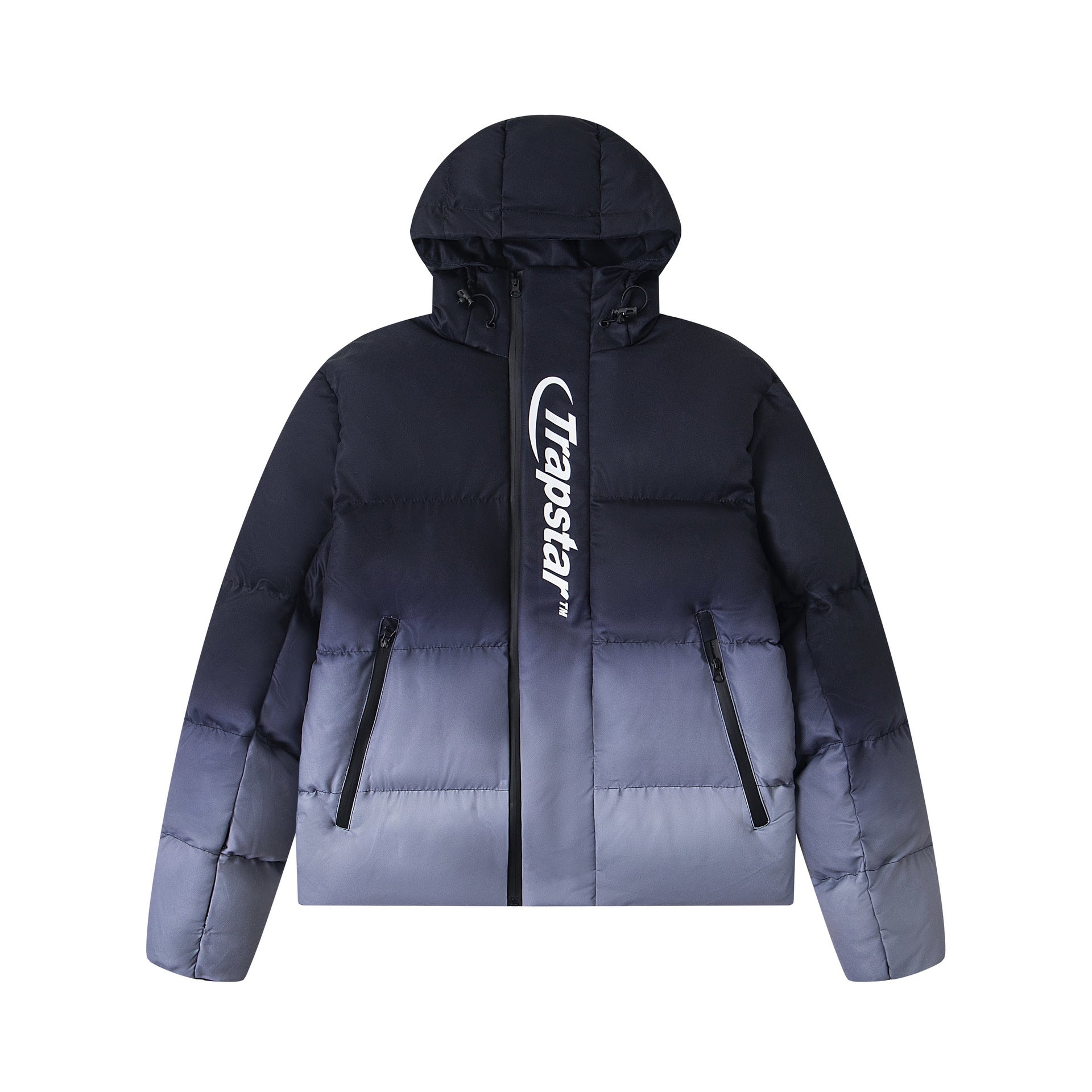 Black glossy thickened cotton jacket with small logo