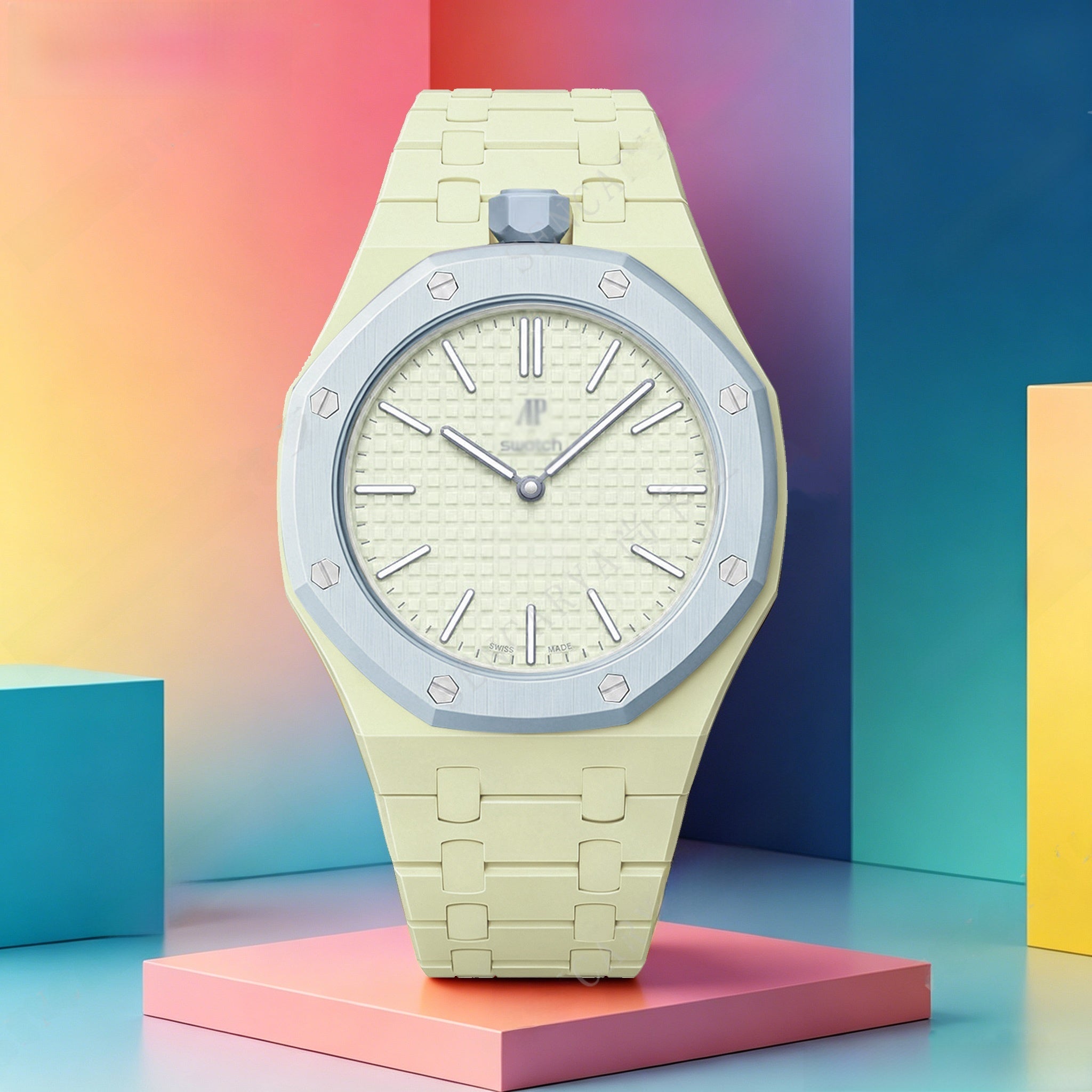 Modified AP Collaboration Swatch Watch Strap Bio-Ceramic