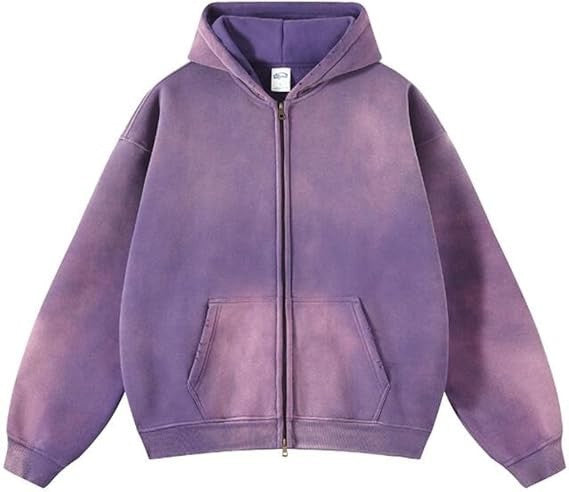 Hoodie Lavado Retro con Doble Cierre