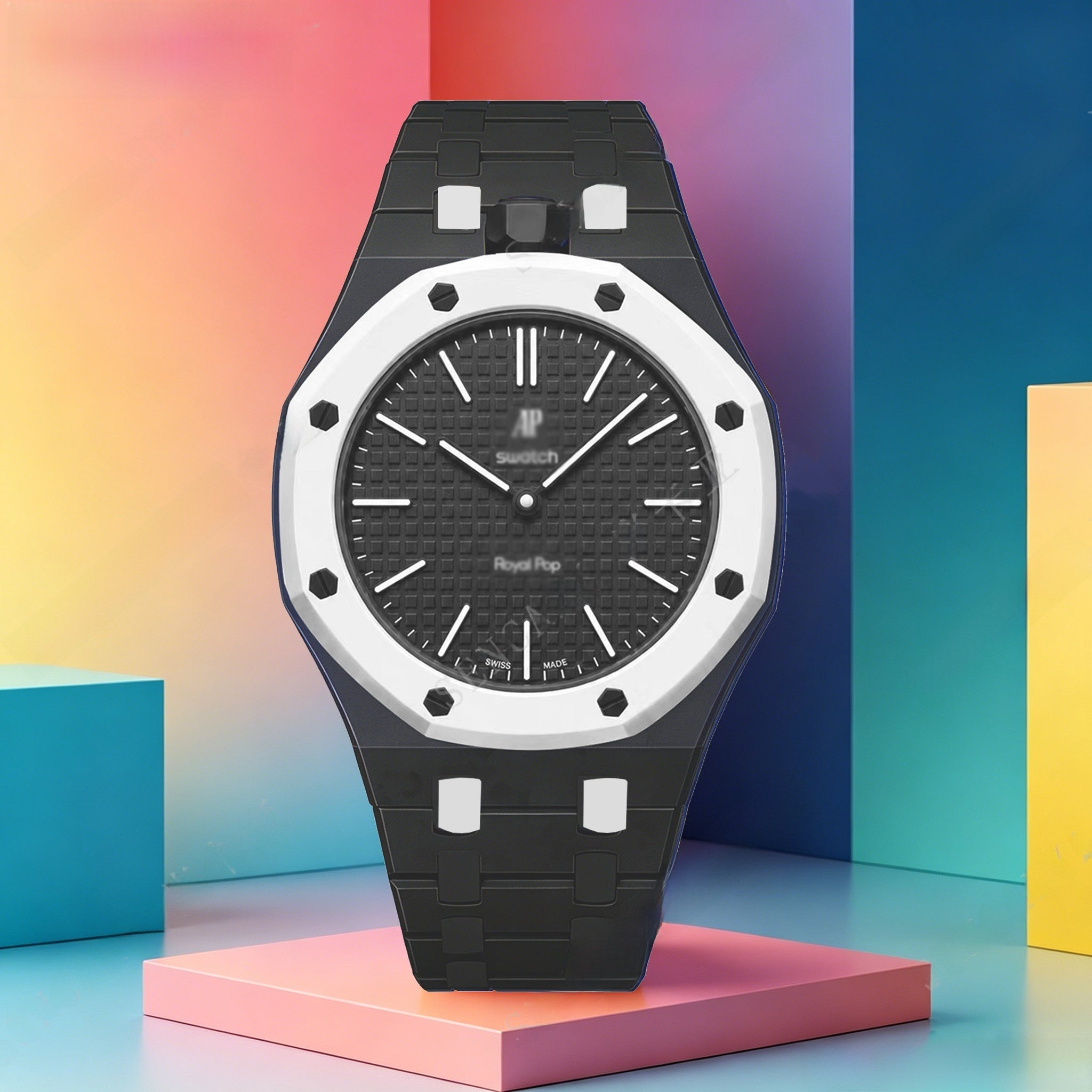 Modified AP Collaboration Swatch Watch Strap Bio-Ceramic