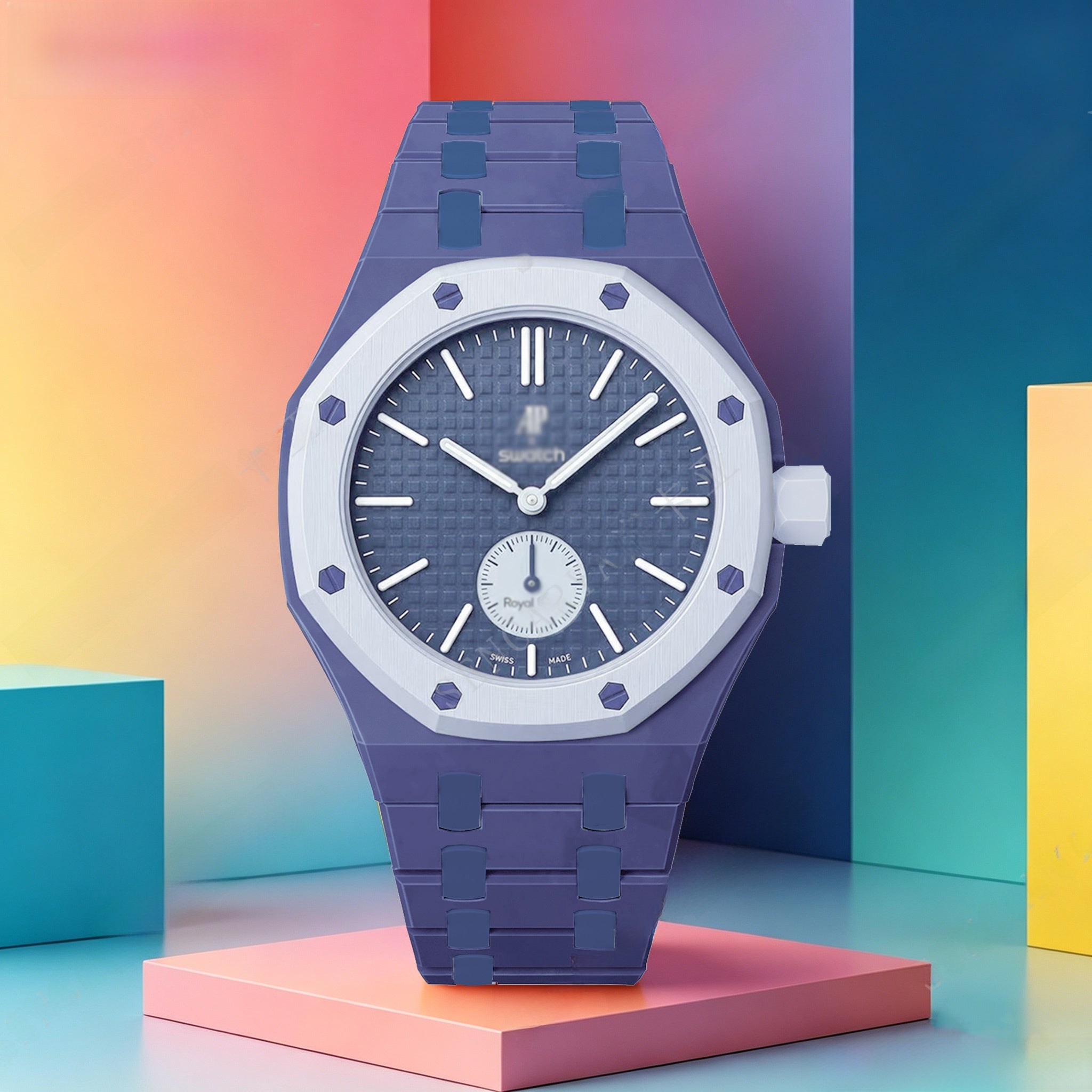 Modified AP Collaboration Swatch Watch Strap Bio-Ceramic