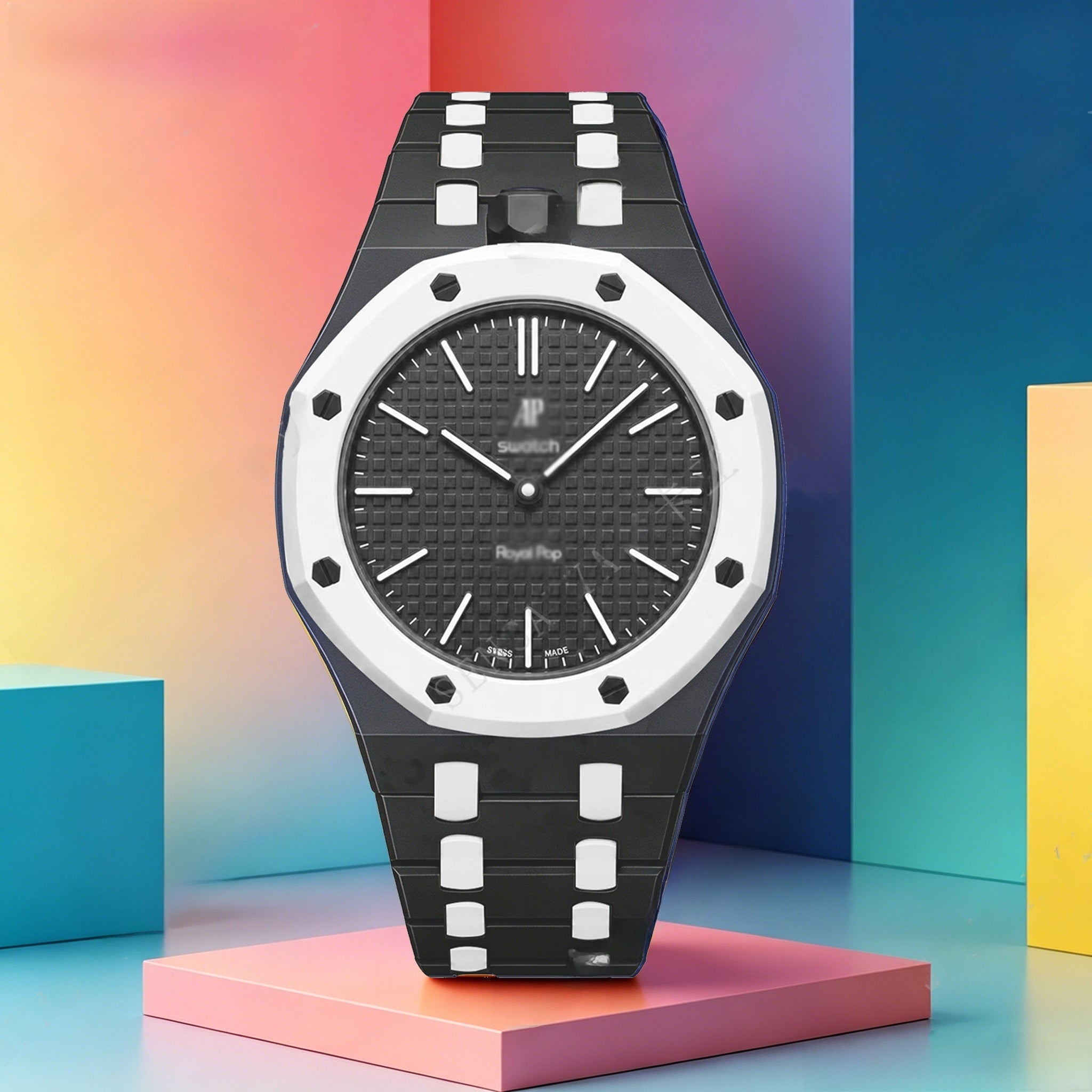 Modified AP Collaboration Swatch Watch Strap Bio-Ceramic