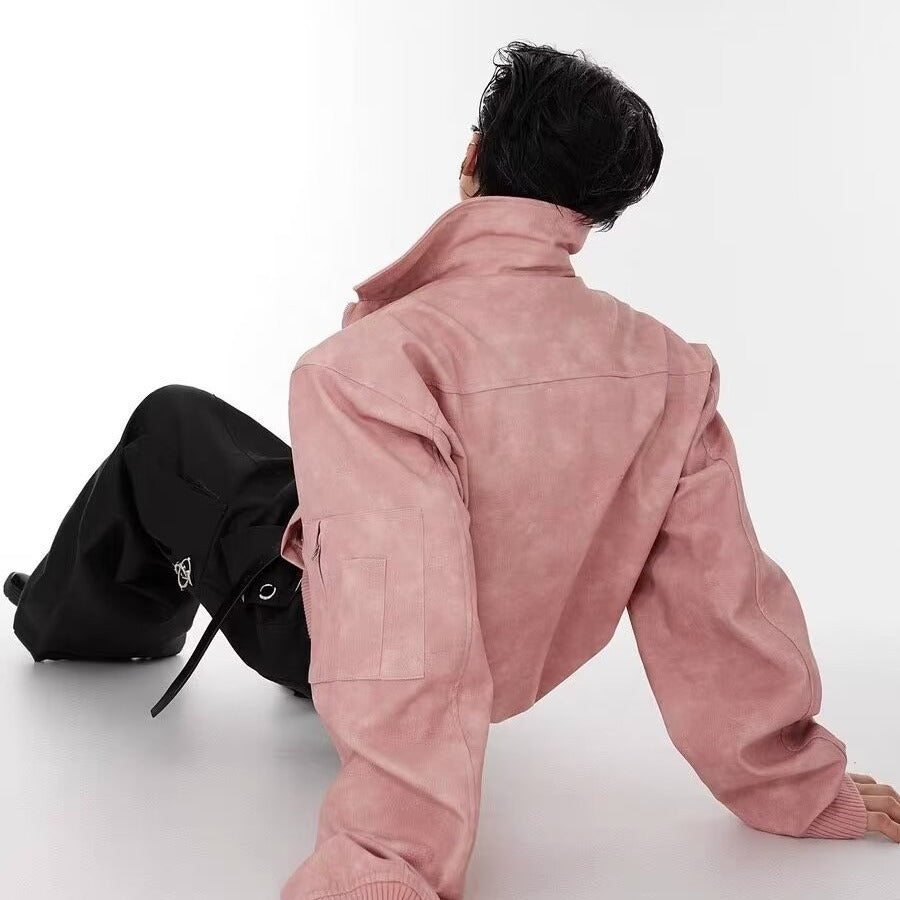 Retro Suede Motorcycle Jacket