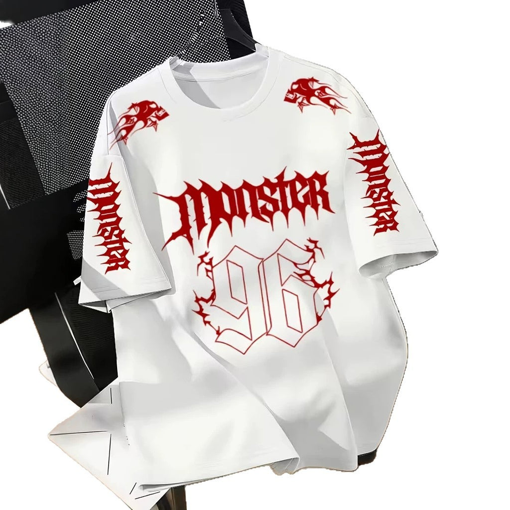 Camiseta Gótica Manga Corta con Calavera