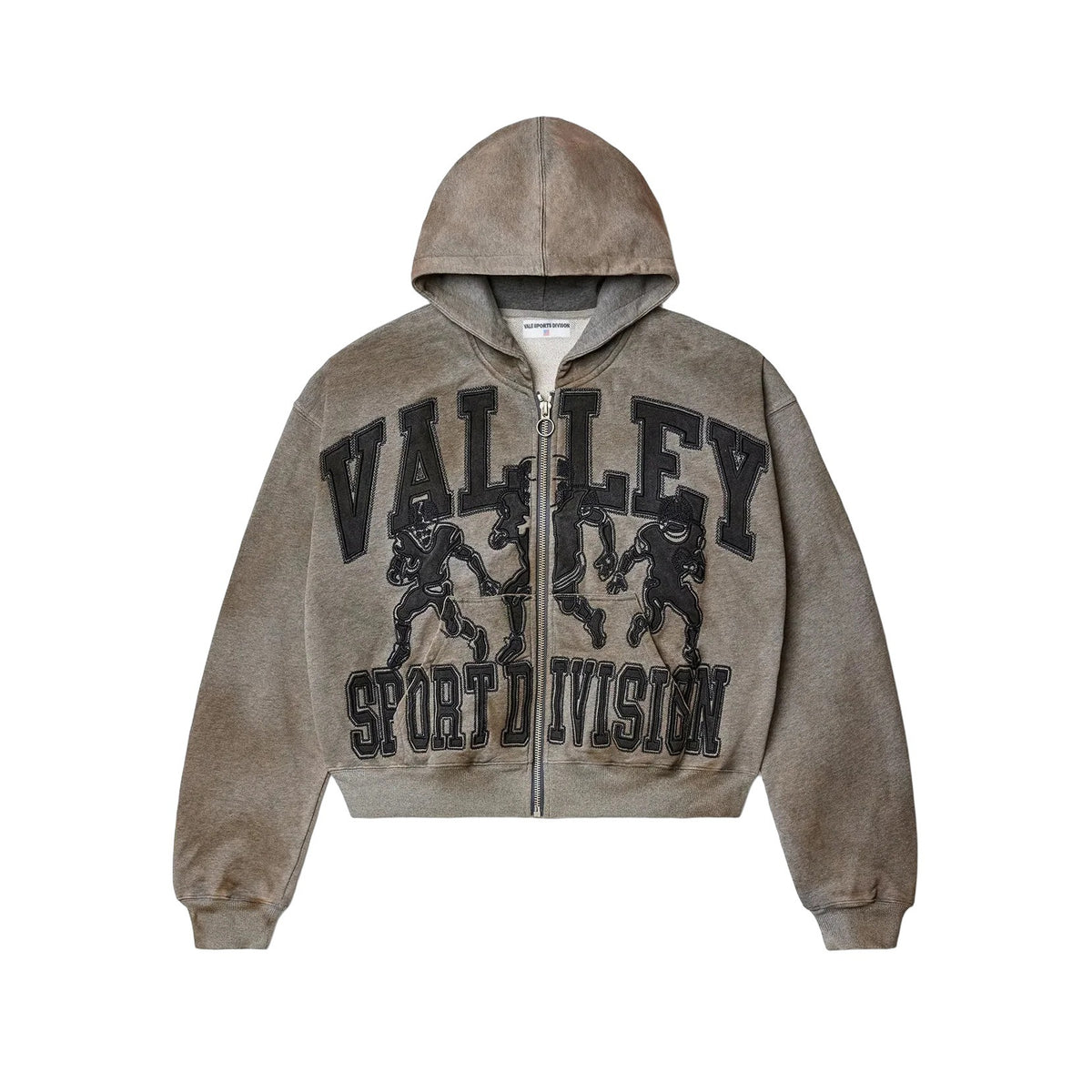 Hoodie Retro con Cierre — Estampado Camuflaje