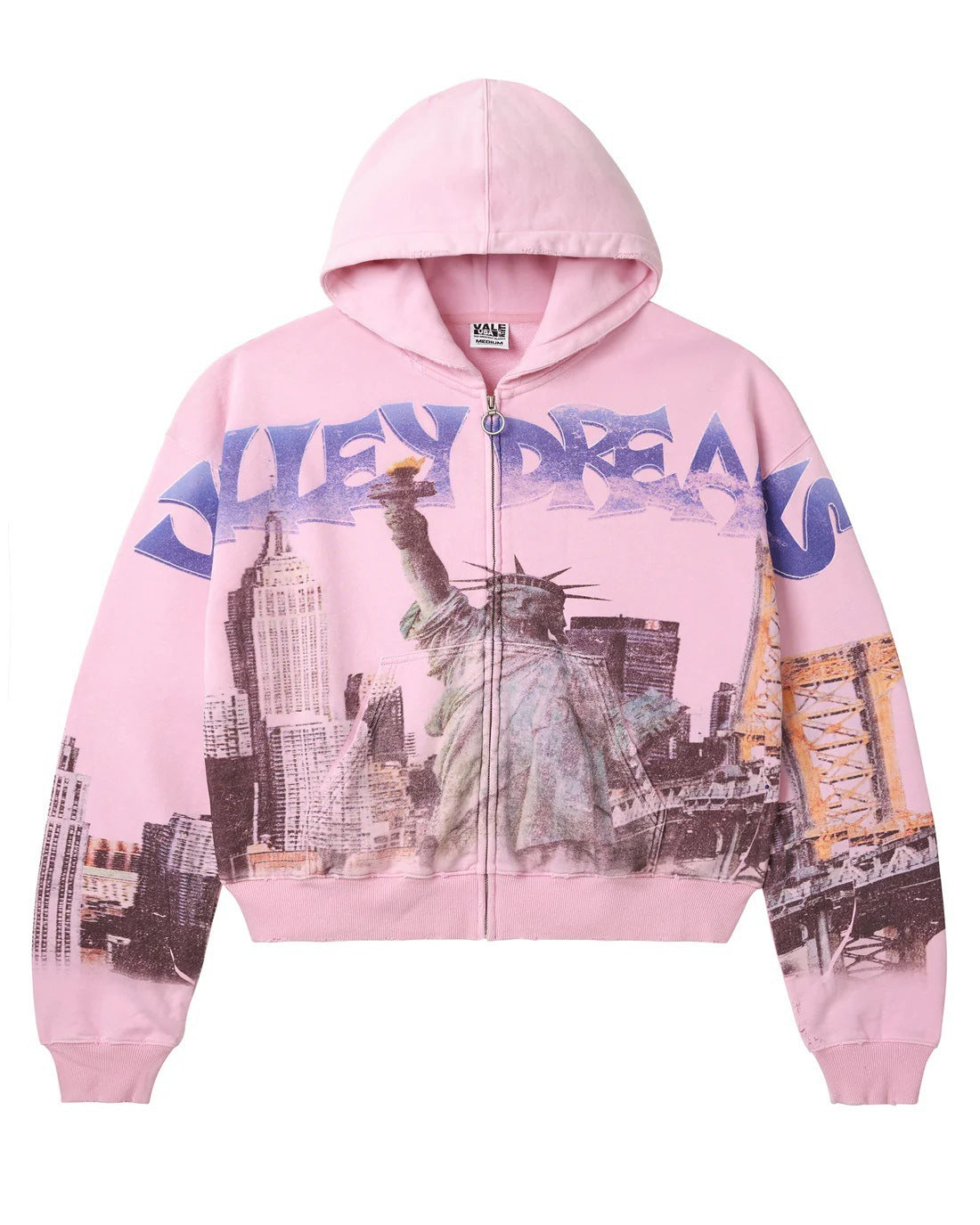 Hoodie Retro con Cierre — Estampado Camuflaje