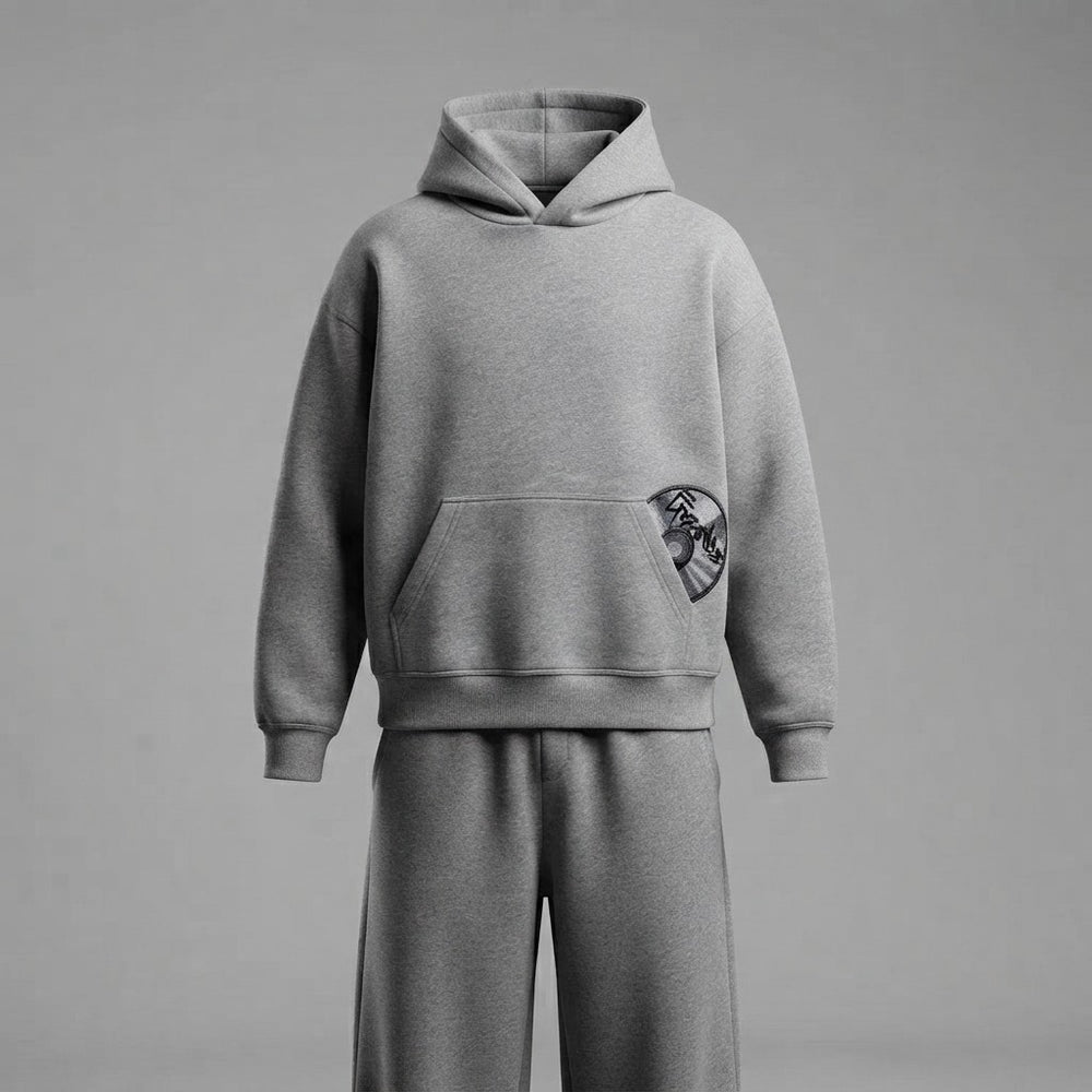 Set Hoodie y Pants Estampado Geométrico